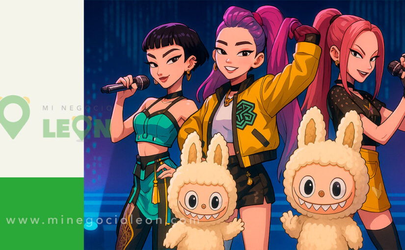 postal huntrix labubu mi negocio leon